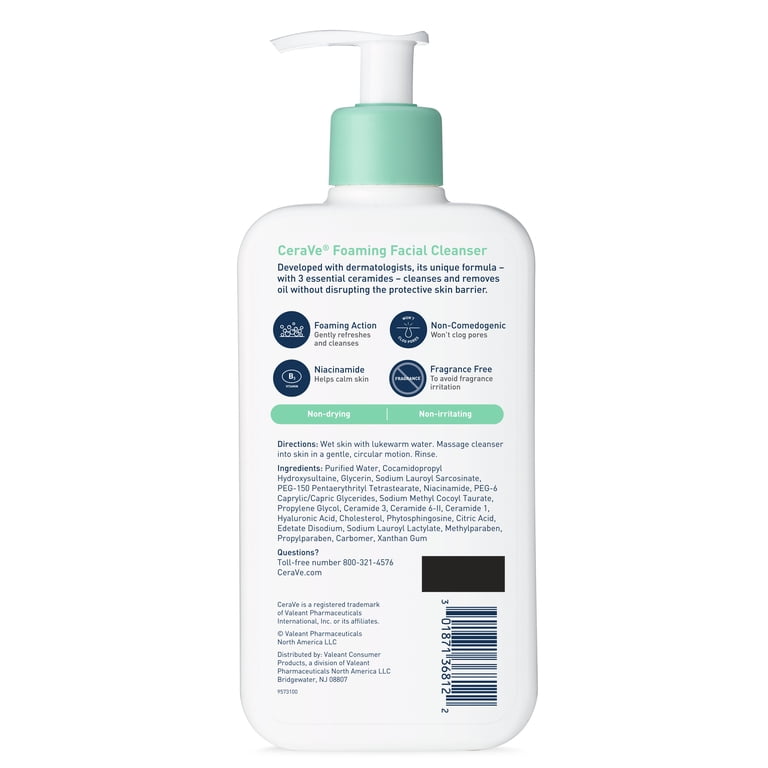 CeraVe Gel-Based Facial Cleanser, Cleaning & Care for Normal to