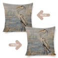 thumbnail image 3 of Pillowcase Heron Standing in The Marshlands Pillowcase Farm Decorations Pillow Case Vintage Blue Heron Oil Painting Decorative Throw Pillows 20"x20" Home Sofa Decor Pillowcase, 3 of 7
