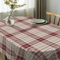 thumbnail image 4 of Oval Tablecloth, Waterproof Plaid Oval Table Cloth 54x72 Inch Washable Fabric Fall Christmas Table Cover for Kithchen Dining Decor, 4 of 6