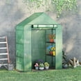 thumbnail image 2 of Outsunny 55" x 28" x 75" Walk-in Greenhouse, Green, 2 of 10