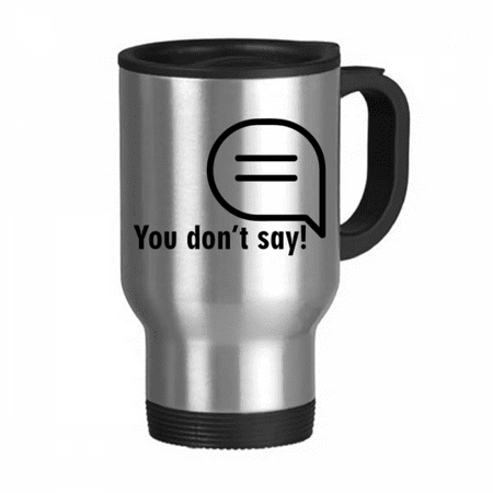 

Misunderstanding English Art Deco Fashion Travel Mug Flip Lid Stainless Steel Cup Car Tumbler Thermos