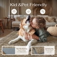 thumbnail image 4 of PureCozy 8'x10' Area Rugs for Living Room Bedroom Dining Room Farmhouse Office Oriental Washable Non Slip Vintage Traditional Large Brown Rugs Carpets, Brown, 4 of 7