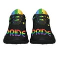 thumbnail image 3 of Unisex Fashion Rainbow Shoes, LGBT Sneakers for Men Women, Lightweight Breathable Running Walking Shoes Black Size 4, 3 of 7
