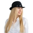 thumbnail image 4 of Dress Up America Velvet Derby Hat - Derby Bowler Hat - Black Bowler Hat Costume - Adults, 4 of 5