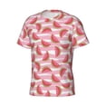 thumbnail image 3 of Yiaed Cute Watermelon Print Mens Short Sleeve Tight Fit T-Shirt, Crewneck Casual Tee-Medium, 3 of 5