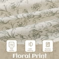 thumbnail image 6 of DWCN Thick Textured Linen Floral Valance for Kitchen Living Room, Rod Pocket Farmhouse Vintage Cottage Valance Curtain, Green Peony, 52 x 18 Inches, 1 Panel, 6 of 8