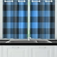 thumbnail image 2 of MKHERT Blue Buffalo Check Lumberjack Plaid Window Curtains Kitchen Curtain Room Bedroom Drapes Curtains 26x39 inch, 2 Piece, 2 of 3