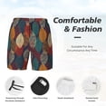 thumbnail image 3 of Fuzoiu Autumn Leaves Print Men's Swim Shorts,Quick-Dry Double-Layer Swim Trunks,Board Trunks,Beach Shorts Swimwear Bathing Suits-X-Large, 3 of 6