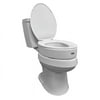 Carex Elevated Toilet Seat Riser, Universal Fit, Raises 3.5 inches, White, 300 lb Capacity