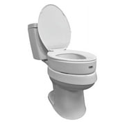 Carex Elevated Toilet Seat Riser, Universal Fit, Raises 3.5 inches, White, 300 lb Capacity