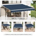 thumbnail image 5 of U-MAX Retractable Patio Awning with Manual Crank 10'×8', UV Protection & Waterproof Outdoor Sun Shade for Deck/Patio, Aluminum Frame,Navy, 5 of 7