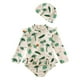 thumbnail image 5 of Traje de baño Floral de una pieza con espalda descubierta para niñas, Bikini para bebé, traje de baño con sombrero, vacaciones en la playa a prueba de sol, traje de baño elegante para niños pequeños, 5 of 5