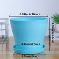 thumbnail image 5 of 20 Pack 4 Inch Plant Pots Bulk Small Plastic Planters Pots with Drainage Holes Flower Pot for Succulent, Cactus, Herb, African Violet (50pcs-Multicolor, 4Inches), 5 of 5