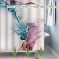 thumbnail image 4 of Abstract Marble Shower Curtain Purple and Turquoise Watercolor Pattern for Modern Luxury Bathroom Waterproof Polyester Durable Fabric Shower Curtain Sets with 6 Hooks, 36x72 Inch, 4 of 6