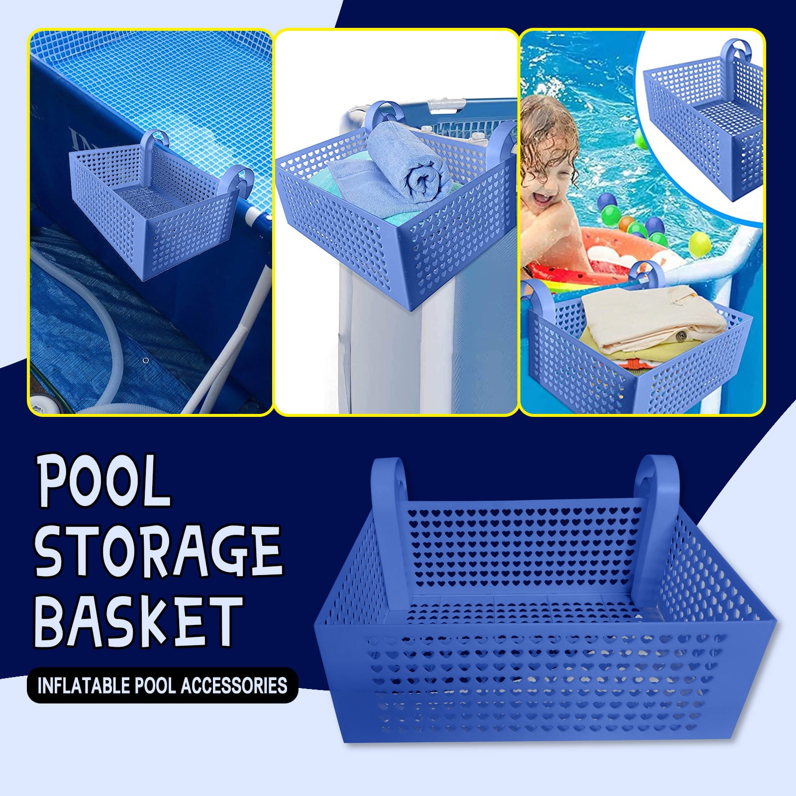 TANGNADE Simple and durable Storage Basket Frame Pool Toy Rack Swimming
