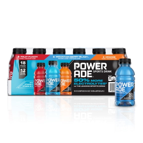 POWERADE Variety Pack Sports Drink Bottles, 12 fl oz, 18 Pack