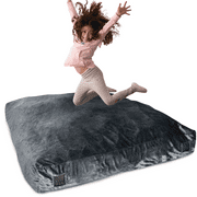 Milliard Crash Pad, Sensory Pad with Foam Blocks for Kids and Adults with Washable Cover (5 feet x 5 feet) Color Grey