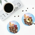 thumbnail image 5 of Disketp Trip To London Funny Coasters,6 Pcs Leather Coasters With Holder, Perfect Housewarming Hostess Gifts,Protect Furniture From Water Marks Scratch And Damage, 5 of 9