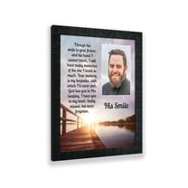 Sympathy Gifts for Loss of Husband, Memorial Gift, His Smile In Memory of Loved One, Picture Frames for Sympathy Gift Baskets, Bereavement Gifts for Loss of Father, Loss of Son, His Smile, 5031CH