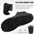 thumbnail image 5 of Womens Mens Barefoot Boots Shoes Winter Snow Boots Warm Ankle Booties Zero Drop Sole Wide Toe Box Fur Lined Outdoor Sneakers,42, 5 of 5