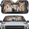 thumbnail image 2 of Foldable Corgi Dogs Windshield Sunshade Car Interior Accessory, 2 of 6