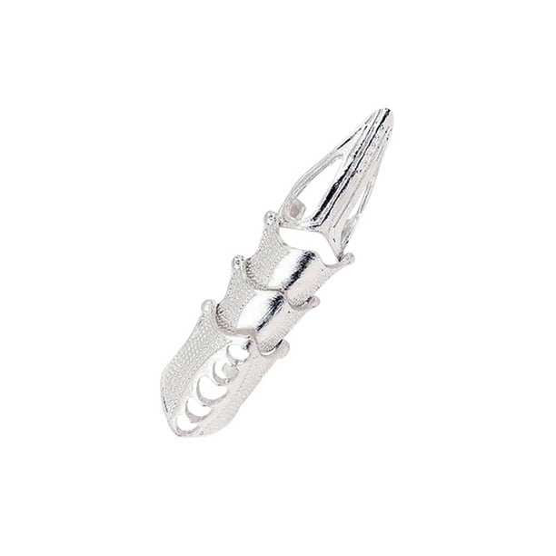Qarigey Anillo punk Práctico para usar Decoraciones de estilo gótico Decoración en forma de garra Anillos completos Junta de nudillo de Ropa, zapatos y accesorios Miscelánea plata