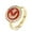 Red, variant on Cubic Zirconia Ring Enamel Moon Star Blue Red White Size 7 Adjustable 17Mm P442