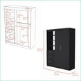 thumbnail image 2 of Armoires with 2 Doors 3 Drawers 4 Shelves | Black | Engineered Wood, 2 of 7