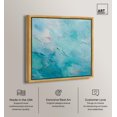 thumbnail image 2 of Celeste Swirls I Canvas Print Coastal Abstract Art by Art Remedy, Gold Frame, 24 x 24, 2 of 6