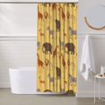 thumbnail image 6 of Shower Curtain, cute animals C Waterproof Fabric Plastic Shower Curtain, Drying Fast Bathroom Curtain with 9 Buttonholes, Ruffle Shower Curtain 60x72in, 6 of 8
