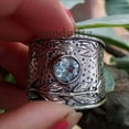 thumbnail image 6 of Multi Gemstone Ring - Leaf Designer Ring - Meditation Classy Ring - Garnet, Labradorite, Peridot Gemstone Meditation Ring - Mother Day Gift, 6 of 10