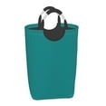 thumbnail image 2 of KLL Teal Laundry Hamper,Large Canvas Fabric Lightweight Storage Basket Toy Organizer Dirty Clothes Collapsible Waterproof, 2 of 6