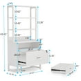 thumbnail image 5 of Tribesigns 2 Drawer File Cabinet with Lock, Letter Size Modern Filing Cabinet with Storage, White, 5 of 8