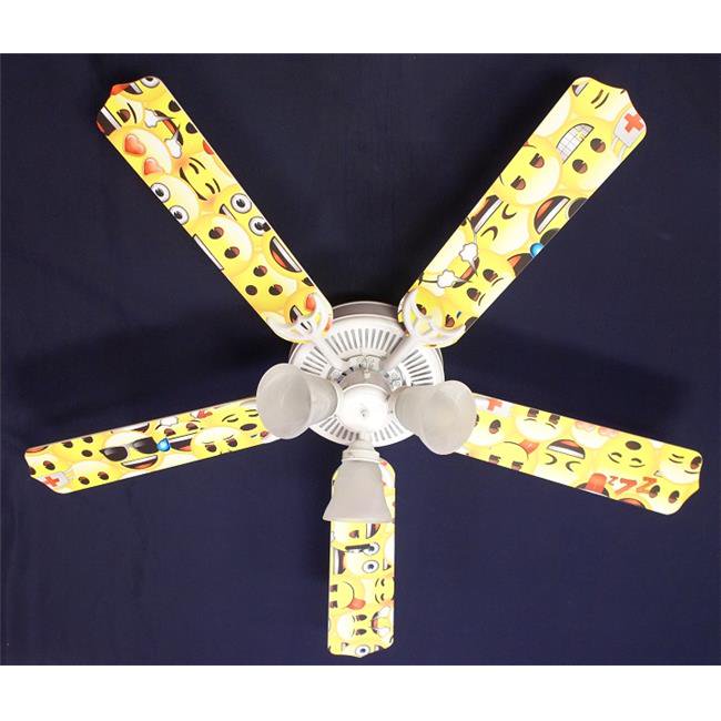 52 in. New Emoji Ceiling Fan, Yellow