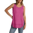 thumbnail image 5 of BLVB Loose Tank Tops for Women Scoop Neck Summer Casual Side Split Sleeveless Tank Shirts Tunic Fashion, 5 of 7