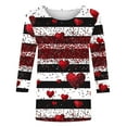 thumbnail image 5 of Mceream T-Shirts à Manches 3/4 pour Femmes à Col Rond, Décontractés, Habillés, Surdimensionnés, Saint-Valentin, Chandails de Printemps, Hauts Raglan à Cœur d'Amour, Tunique, Coupe Ample, T-Shirt Graphique, Grande Taille, Blouses de San ValentíN Para Mujer, 5 of 5