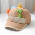 thumbnail image 2 of VNKIDY Kids Hats Children Cute Baseball Cap With Dinosaur Figure Pocket Boys Girls Dome Styled Hat With Colorful Horns Letter Embroidery For Outdoor Activities Classic Headwear, 2 of 6