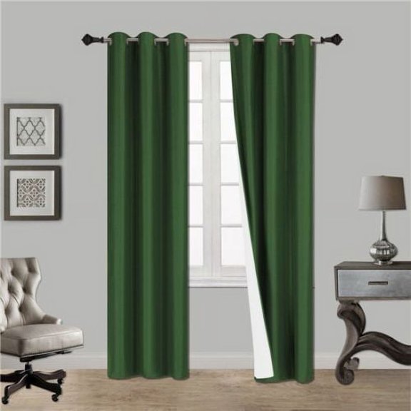 (#22) Two Tone Geometric 1 Panel Black Gray Thermal Foam Lined Modern Printed Design Room Darkening Insulated Blackout Heavy Thick Window Curtain Drapes Grommets 63" Length