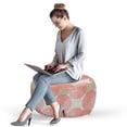 thumbnail image 2 of Abstract Pouf Cover with Zipper, Overlapped Circles Pattern with Dashed Lines Digital Image Print, Soft Decorative Fabric Unstuffed Case, 30" W X 17.3" L, Pale Sepia White, by Ambesonne, 2 of 5