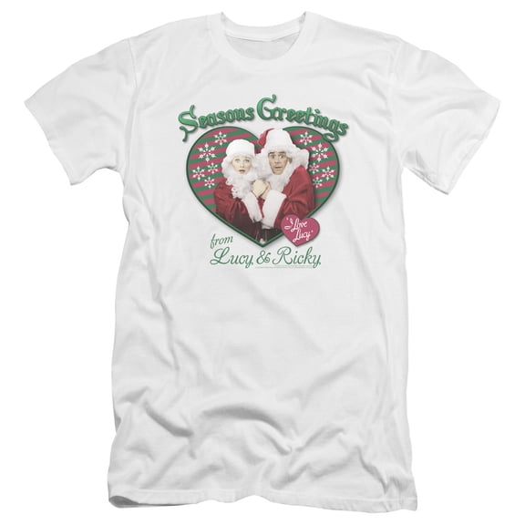 I Love Lucy - Seasons Greetings - Premium Slim Fit Short Sleeve Shirt - Medium