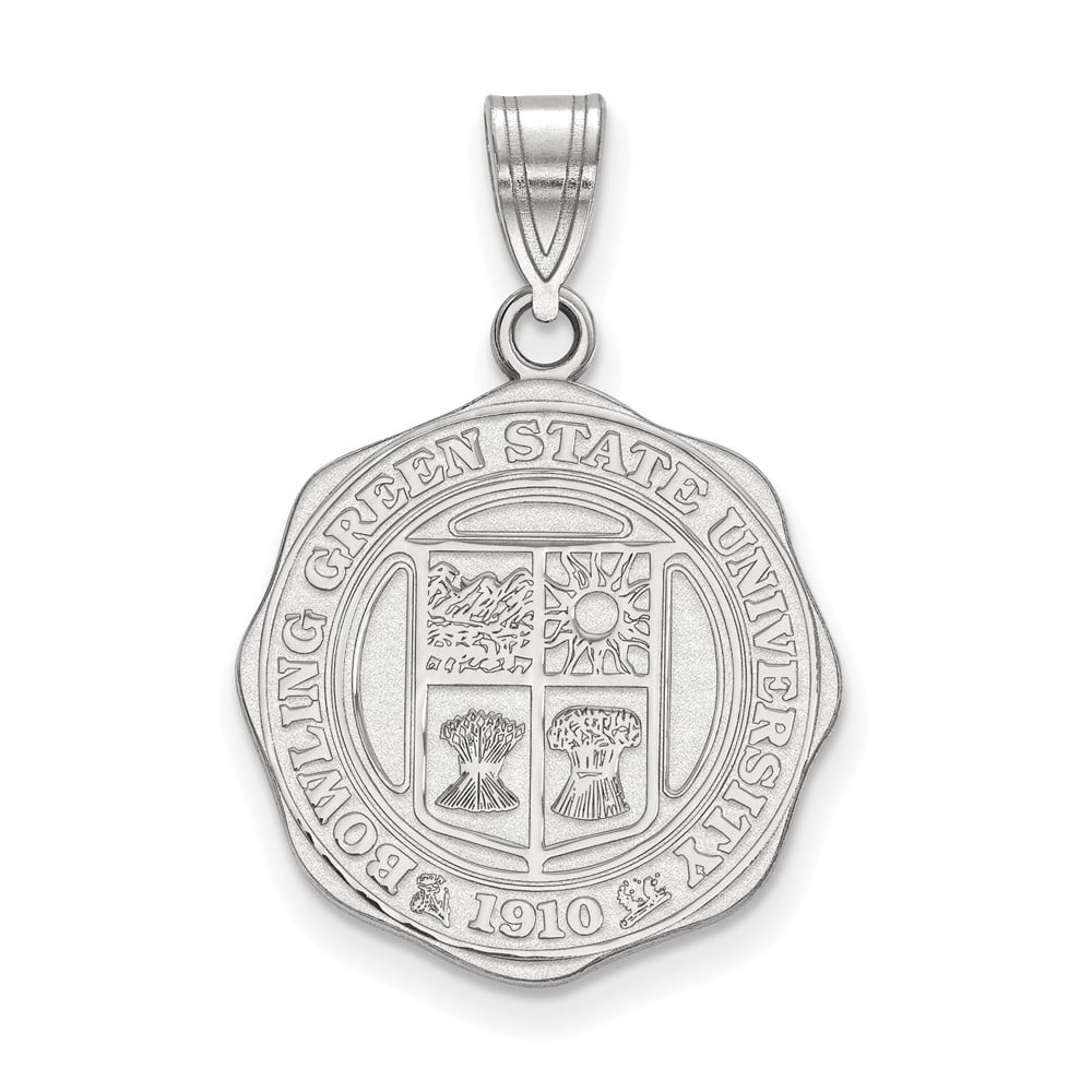 18 in x 1.95 mm 925 Sterling Silver Officially Licensed Bowling Green State University College Large Pendant with Necklace