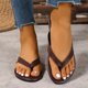 thumbnail image 5 of Mujeres Zapatillas de Interior Al Aire Libre de Moda Casual Primavera Y Verano Redondo Dedo Del Pie Zapatillas Planas con Cojines Del Dedo Del Pie para Zapatos, 5 of 9