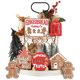 thumbnail image 1 of 12 Uds. Signos de mesa de madera de hombre jengibre decoración rústica de Navidad para decoración de fiesta navideña, 1 of 8
