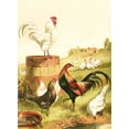 thumbnail image 2 of Piddix 19x24 Gold Ornate Wood Framed with Double Matting Museum Art Print Titled - Happy Chickens, 2 of 4