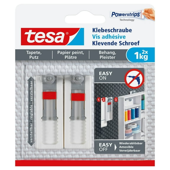 tesa Adjustable Adhesive Screw for Wallpaper & Plaster 1kg