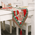 thumbnail image 4 of Caminos Mesa Manteles Bordado Navideños VERDE Santa Claus, 4 of 5