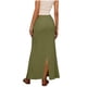 thumbnail image 3 of Faldas Largas para las Mujeres de Verano Color Sólido Cordón Moda Casual Poliéster Faldas de Cintura Elástica para las Mujeres, 3 of 5