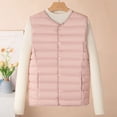 thumbnail image 1 of MKLEKYY Veste Coupe-Vent pour Femmes, Gilet Intérieur Confortable Sans Manches, Design Sans Col pour Superposition Hivernale Polyvalente, 1 of 3