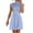 Blue, variant on Ruyang Solid Color Sweet Wind Summer Waist Collection Stand Up Collar Waist Short Dress Gowns And Evening Dresses
