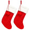 thumbnail image 1 of Bas de Noël, pour Décorations de Noël 2 Pcs Rouge, 1 of 5